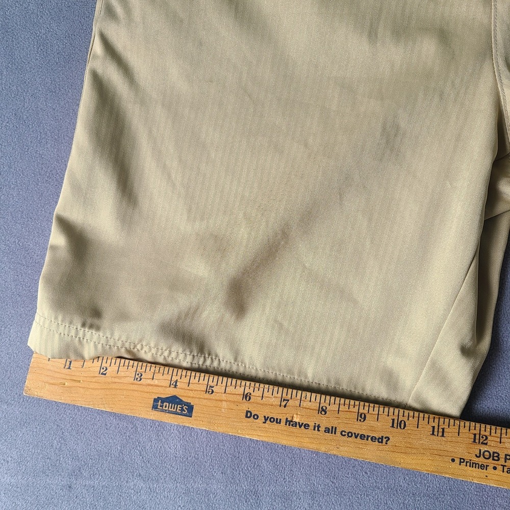 Fila Sport Golf Shorts Mens 34X9" Flat Front Chino Light Weight Beige Nylon Logo - Picture 7 of 11